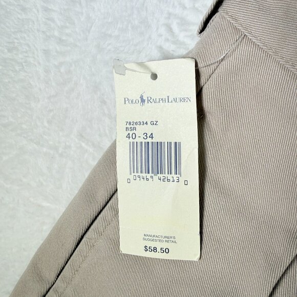 Polo Ralph Lauren Pleated Chino Andrew Pants Men's 40/34 (38/32) Cotton NWT - Picture 6 of 11